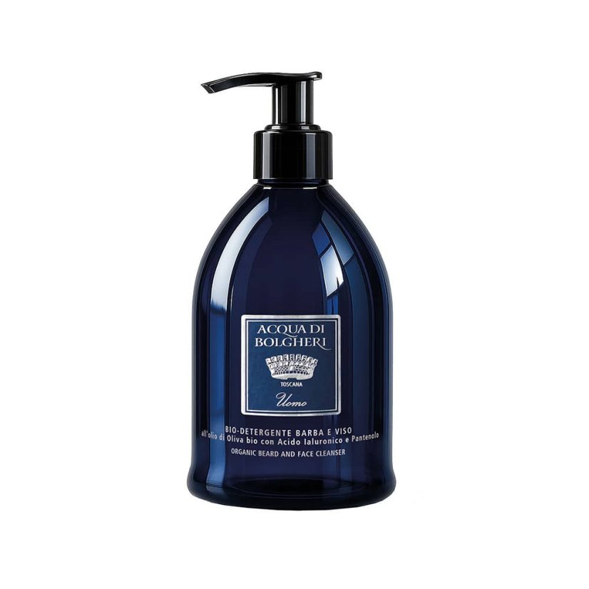 Dárková taška Acqua di Bolgheri – bio čisticí gel na obličej a vousy Uomo 300 ml