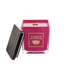 Sójová vonná svíčka Bacche di Vinum 200 g – otevřená s dřevěným víčkem