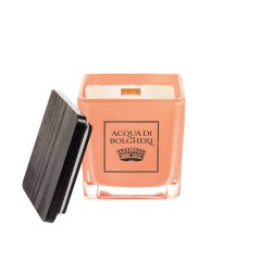 Sójová vonná svíčka Elisir di Dolce Vita 200 g – otevřená s dřevěným víčkem