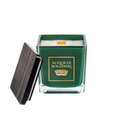 Sójová vonná svíčka Cipresso Nobile 200 g – otevřená s dřevěným víčkem