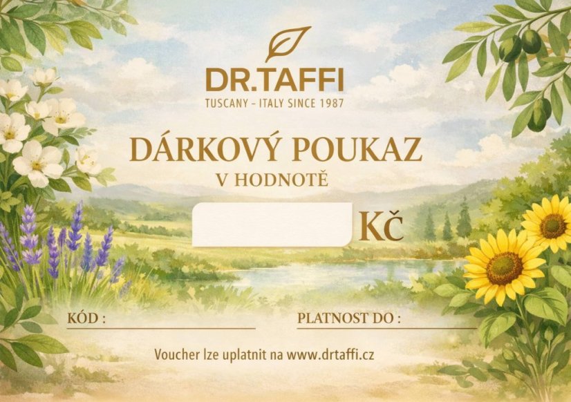 Elektronický dárkový poukaz Dr. Taffi - Hodnota: 2500 Kč