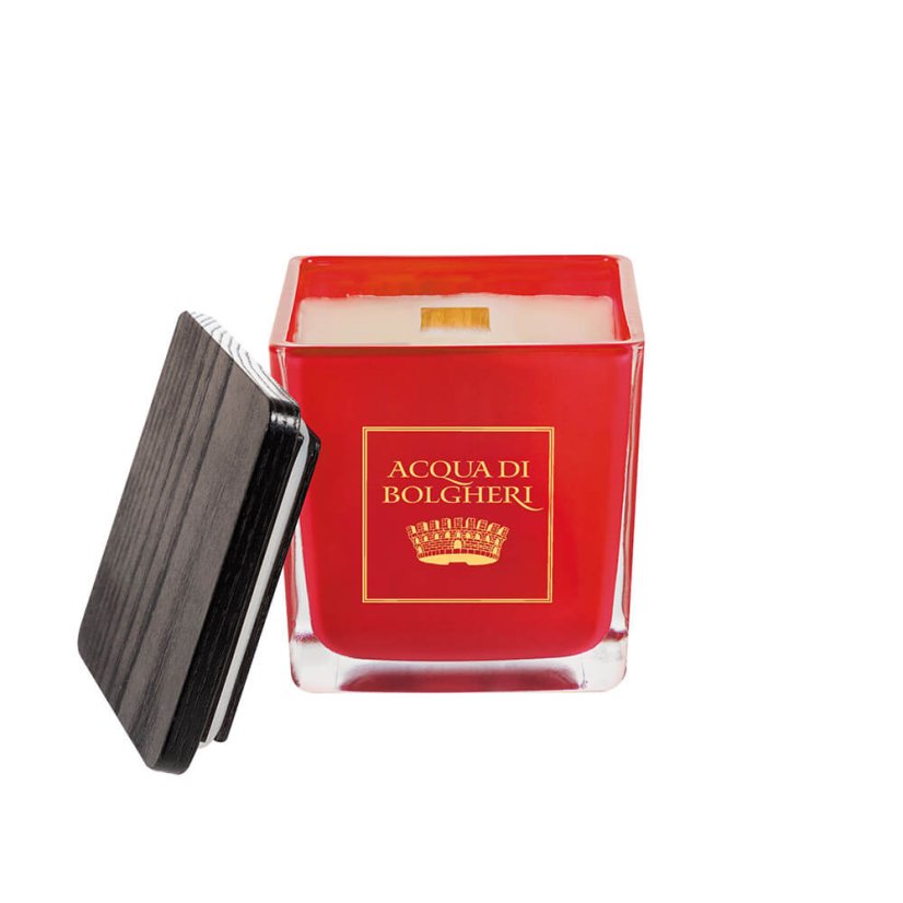 Vánoční sójová vonná svíčka Pan di Zenzero 200 g – otevřená s dřevěným víčkem